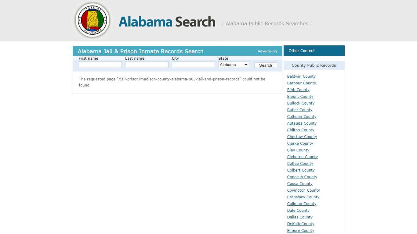 Madison County, Alabama – Jail and Prison Records