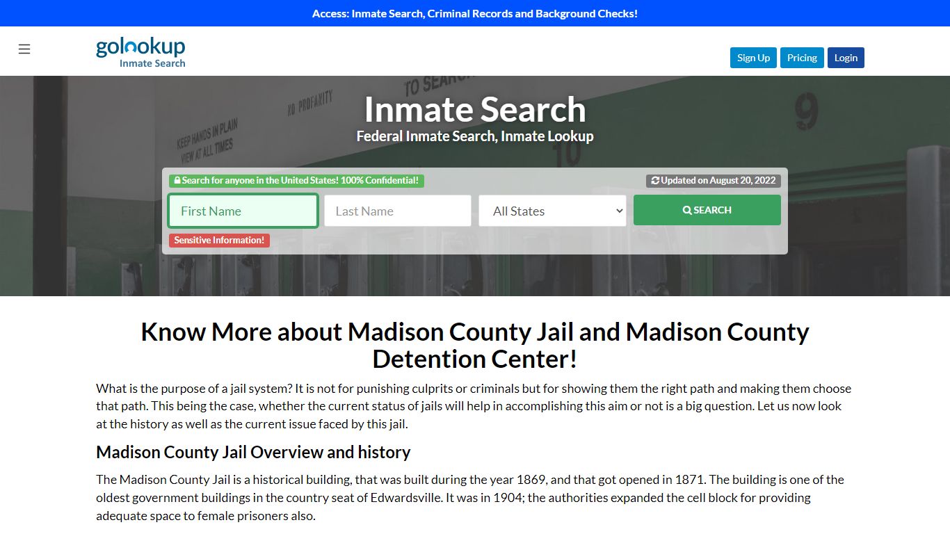 Jail View, Madison County Jail View - GoLookUp
